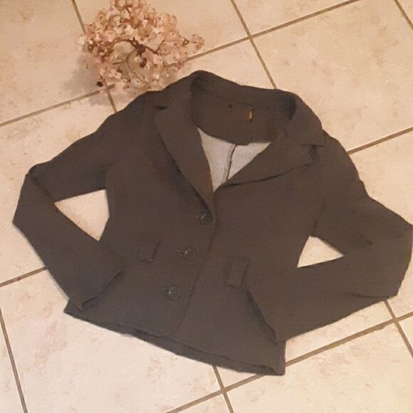 LAST CHANCE! RUE 21 CHARCOAL GREY JACKET BLAZER SM/PETITE - Picture 1 of 6
